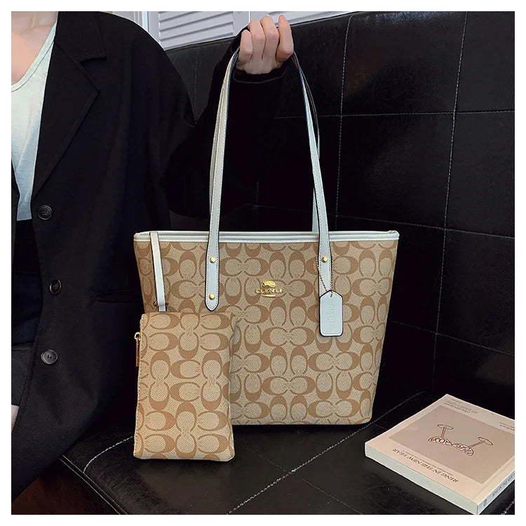 Luxury Designer Women'S One Shoulder Handbag Printed Vintage Paris Fashion Tote Bags Large -Capacity Portable Bag Cluch Bag Purs