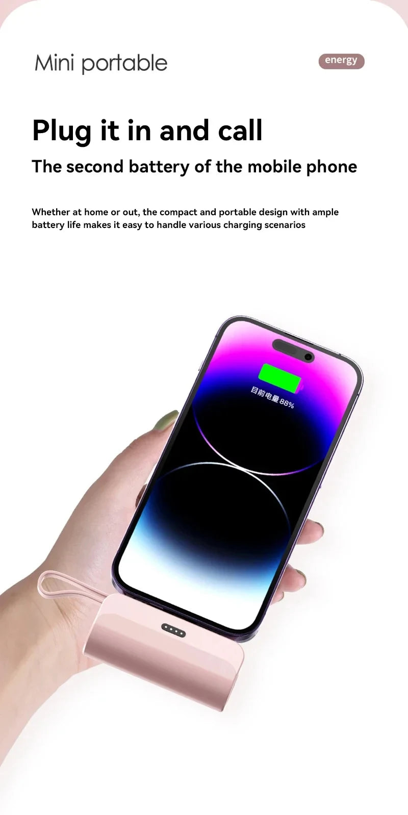 Lenovo 2026 500000mAh Ultra Slim Power Bank Super Fast Charging High Capacity Portable External Battery USB C for Android iPhone
