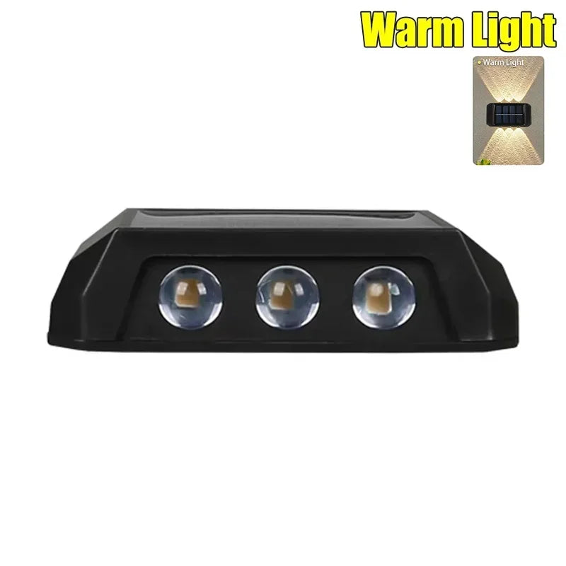 4/6/8 LED Solar Double-headed High Brightness Wall Lights Garden Lights Door Sign Wall Lights Outdoor Waterproof Wall Decor Led