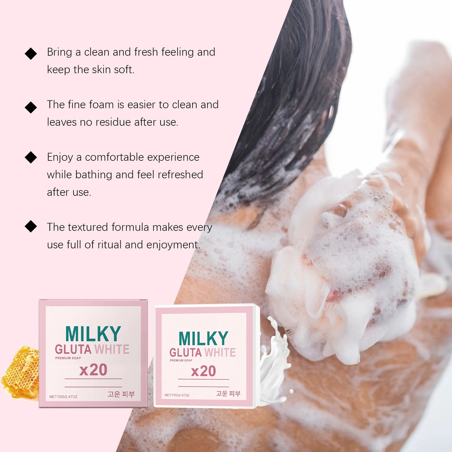 Milk Moisturizing Soap Brighten Skin Increase Skin Elasticity Exfoliate Relieve Chicken Skin Restore Radiance Bright White Soap