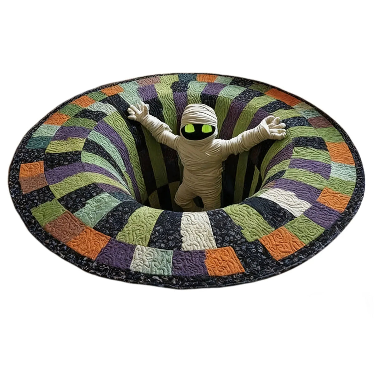 For Halloween Rug Optical-Illusion Rug Carpet Entrance Door Mat Home Decor Living Room Non-Slip Felt Carpet Halloween Present