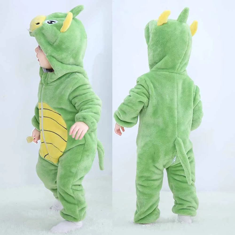 0 to 4 Years Baby Pajamas Winter Cartoon Sleeping Clothes Boys Dinosaur Pijamas Onesies Girls Clothes Toddler Night Bodysuits