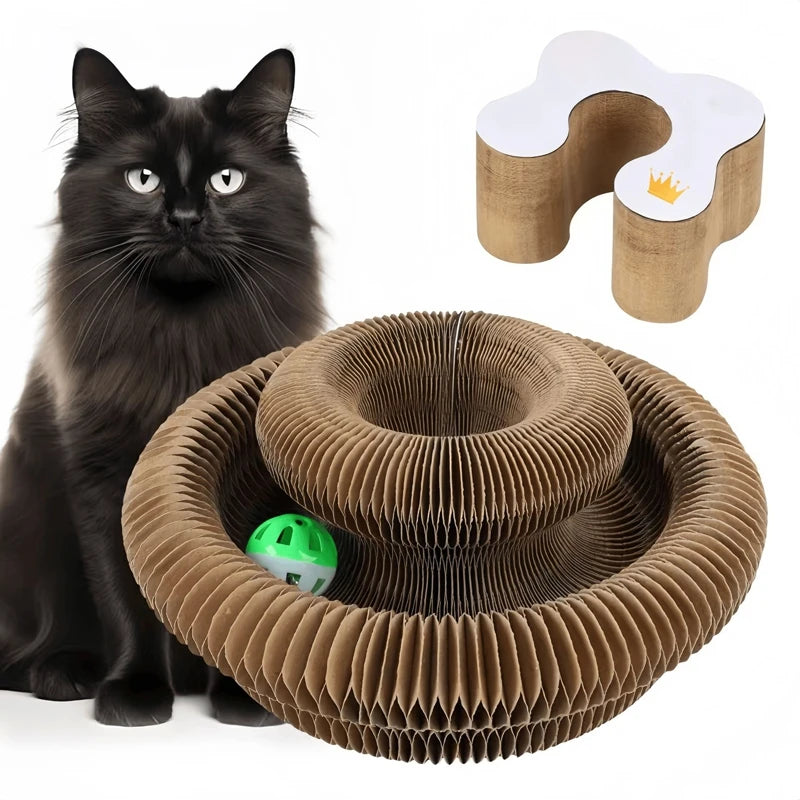 Magic Accordion Cat Scratching Board Nest,wear-resistant And Lint-free,cat Toy For Self-entertainment And Nail Scratching