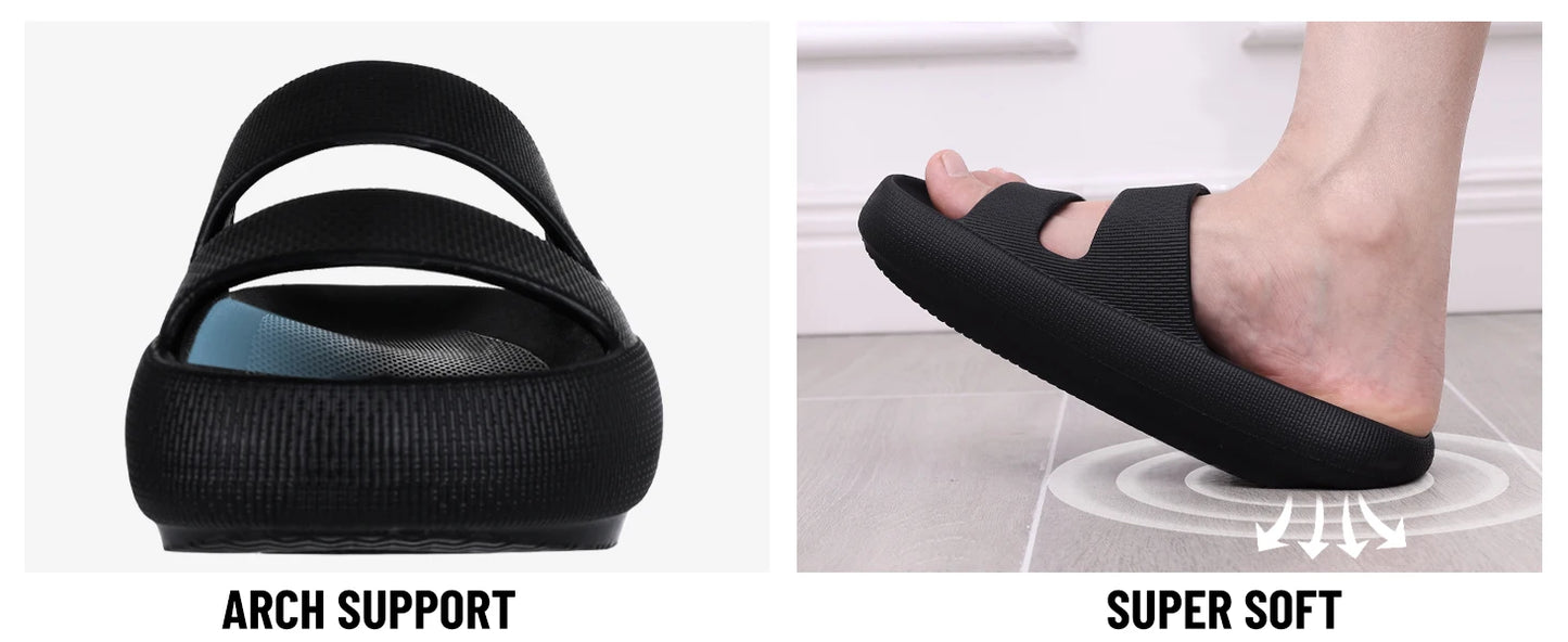 Crestar Orthopedic Slide Sandals for Women Soft Recovery Slip on Sandals Lightweight Summer Cloud Slippers with Arch Support