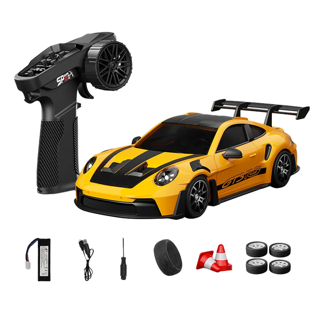 D24 1:24 RC Drift Car 4WD Proportional High Speed Racing Vehicle with ESP Gyro Underglow LED Dual Tires Remote Control Sport Car