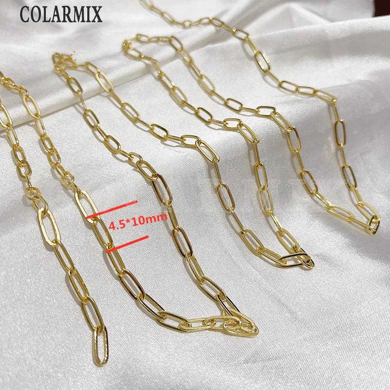 5Meters Hotsell Chunky Chains gold Metallic Fashion Jewelry gift Hip pop Necklace Fashion Jewelry