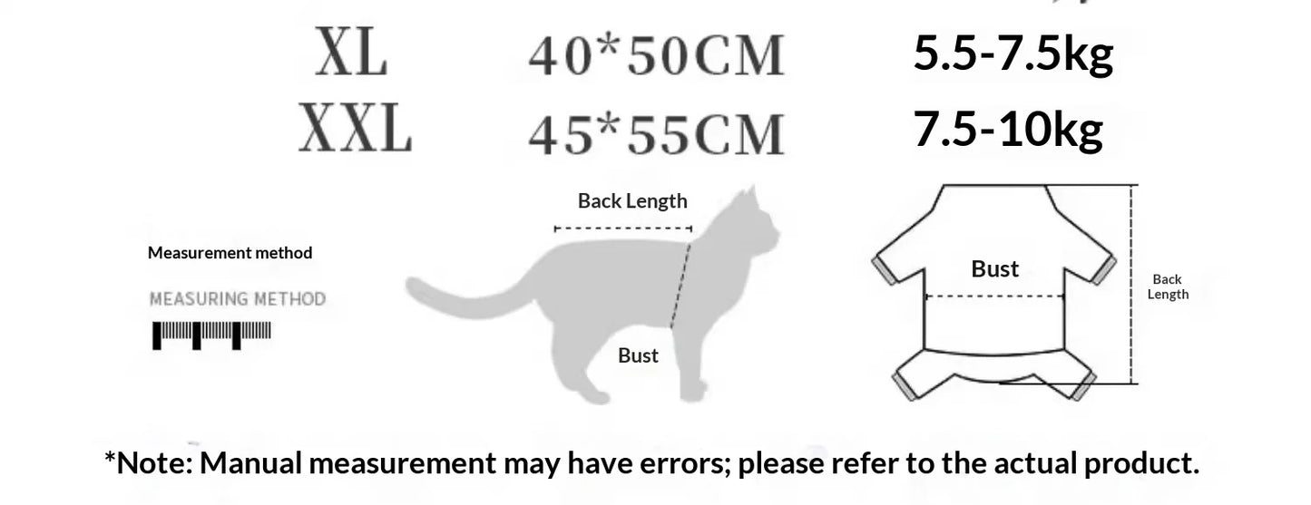 Dog Clothes Winter Autumn Warm Four Legged Fleece Lined Thickened Outfits for Cats Golden Gradient Ragdoll Small To Medium Dogs