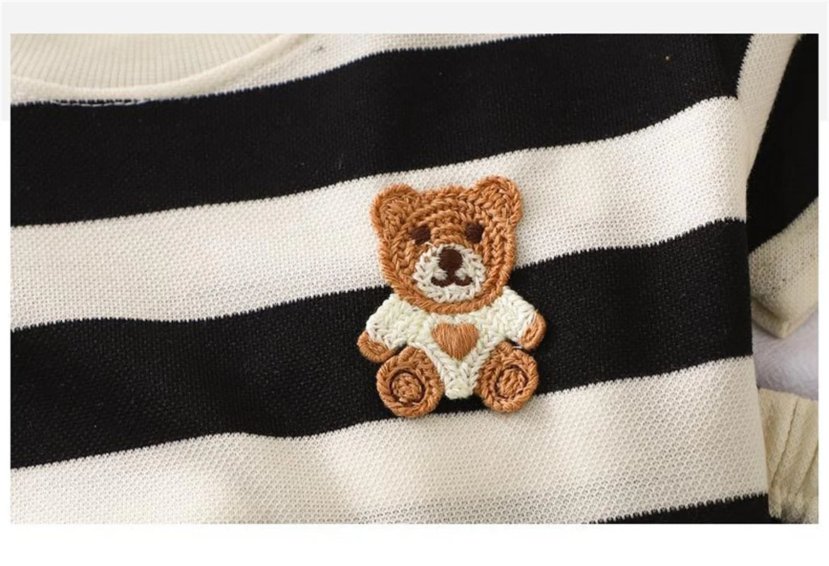 Summer Toddler Baby Clothes Children Boys Cotton Bear Short Sleeve T-Shirt+Shorts 2pcs Set Kids Fashion Sports Costume 1-6 Years