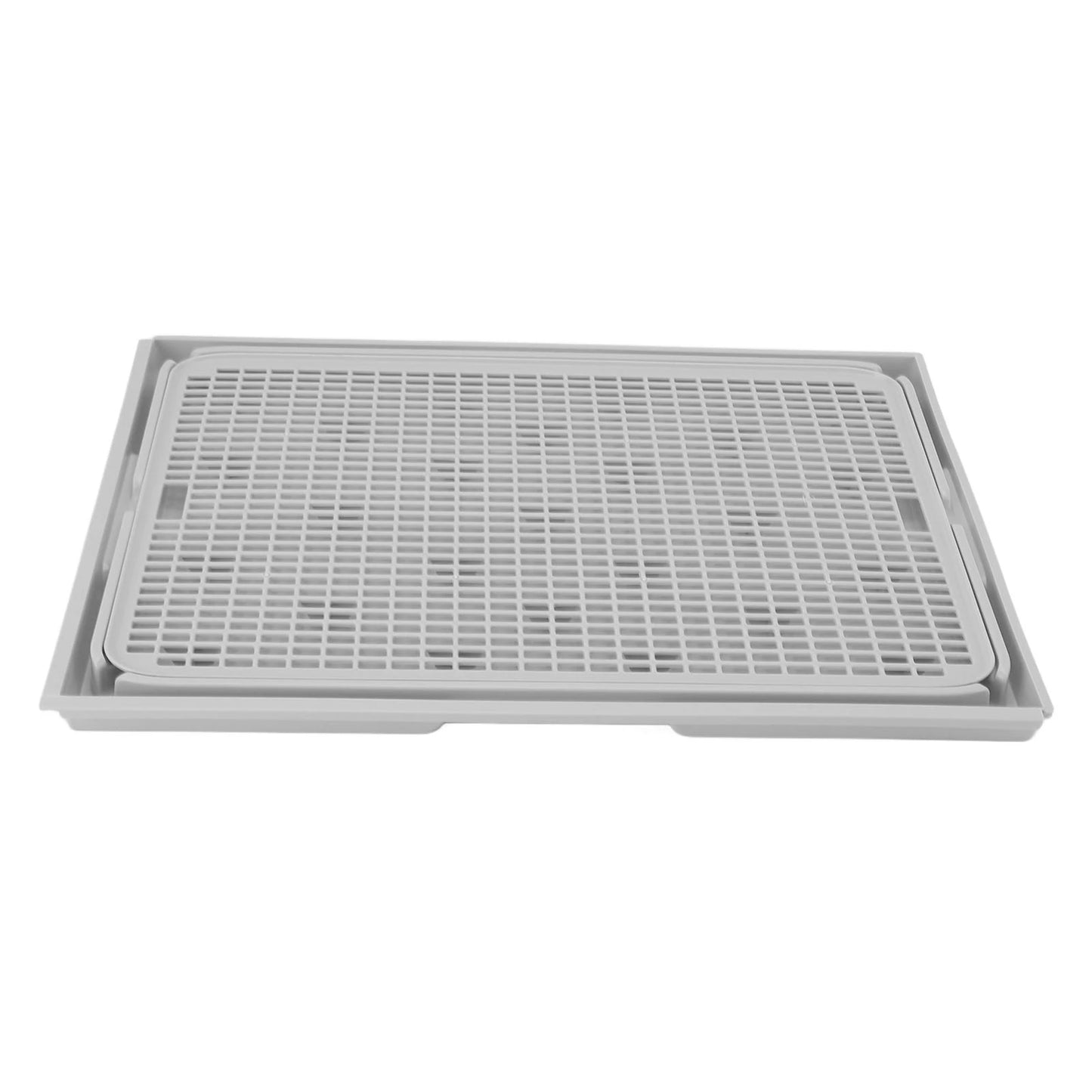 Cat Litter Mat Plastic Double Layer Washable Cat Litter Box Anti Slip Bottom 41x28cm Spacious Cat Litter Catcher Mat