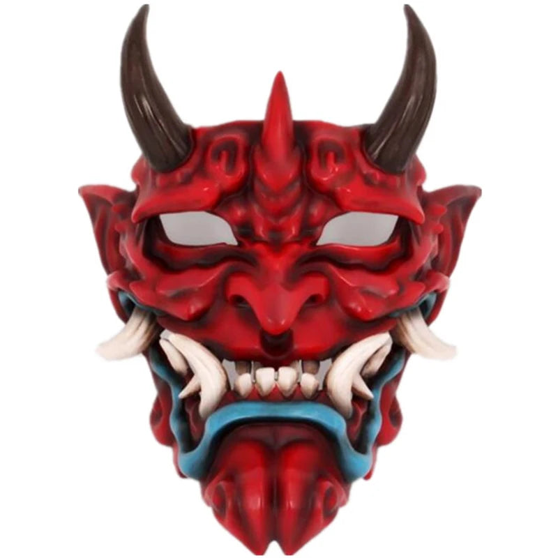 Halloween Prajna Resin Mask Horrible Realistic Costumes Ghost Full Face Cover Masquerade Masks Hanging Dress Up Festival Props