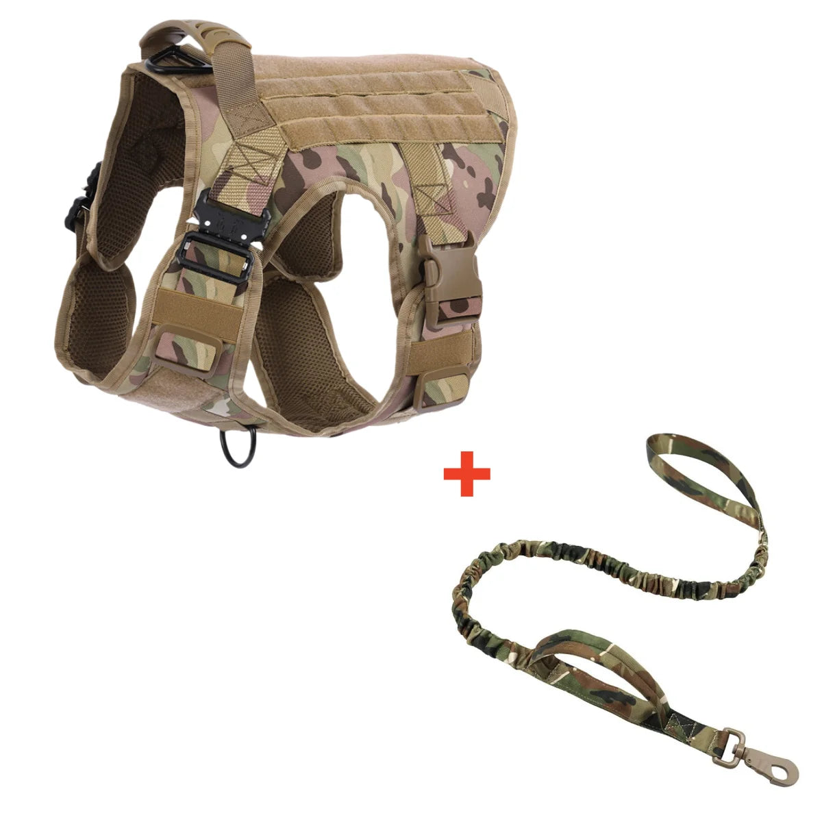 Tactical Dog Harness, Adjustable No-Pull Handle Service Vest Heavy Duty Pet Large Breed,  Dog Vest for Training Hunting Walking