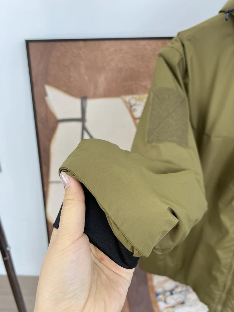 Winter Windproof Cotton Jacket For Men Outdoor Waterproof Hooded Thicken Coat American Casual Fashion Simple Warm Overcoat