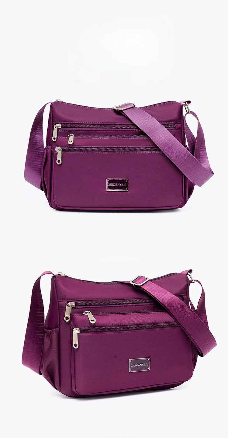 2025 Bag Women's Large Capacity Shoulder Bag Waterproof and Wear Resistant Multi Pocket Commuter Leisure Outdoor Crossbody Bag
