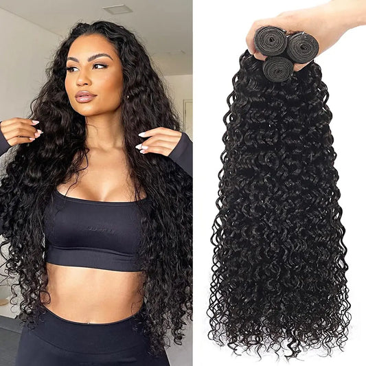 Water Wave Bundles Human Hair Extensions For Women Peruvian Hair Bundle Raw Virgin Hair Unprocessed Human Bundle Curly Hair