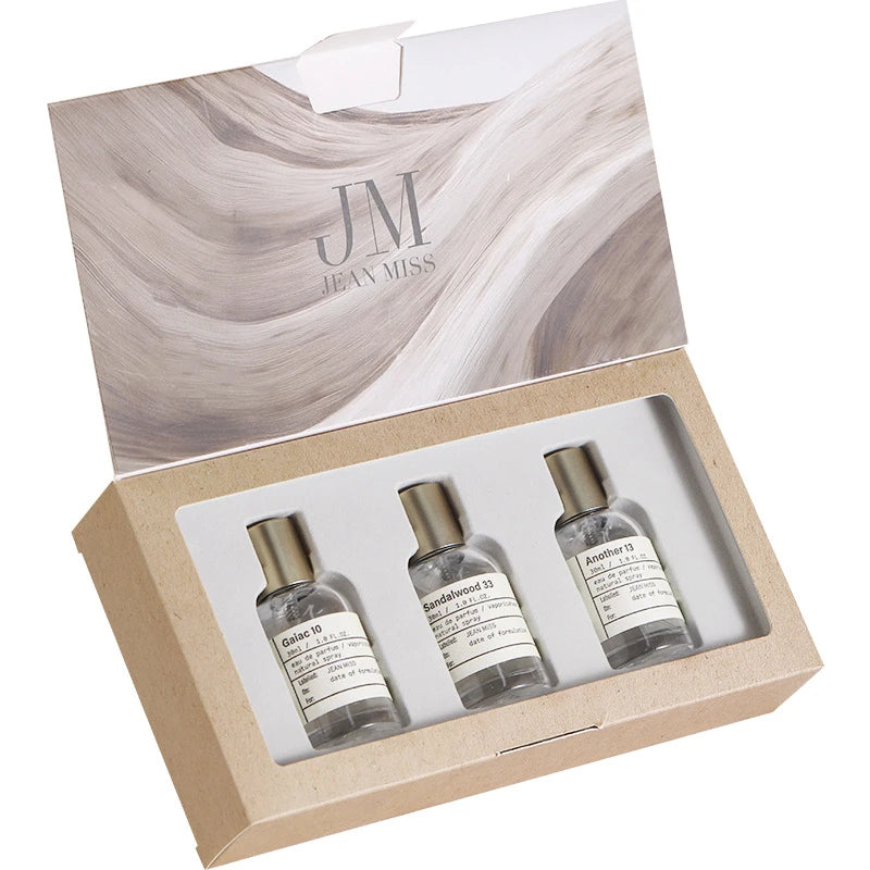 Mini Perfume Gift Set 3pcs X 25ml Warm Sandalwood Woody Earthy Fragrance Long Lasting Unisex Cologne Fresh Fruit Eau De Toilette