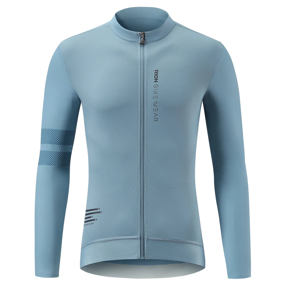 RION Men Cycling Jerseys Long Sleeves MTB Jersey Bike Shirts UPF 50+ Sun Protection Pro Team Uniform Mountain Bicycle Clothing