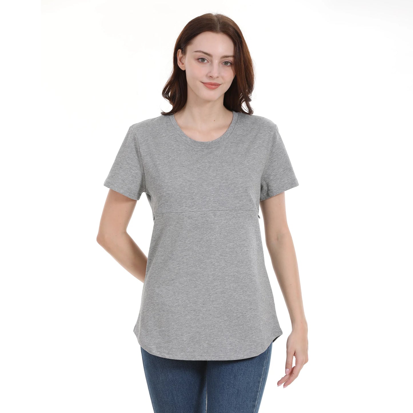 Emotion Moms Summer Invisible Zipper Pregnancy Maternity Top Lactation Clothing Breastfeeding For Pregnant Women Big Size