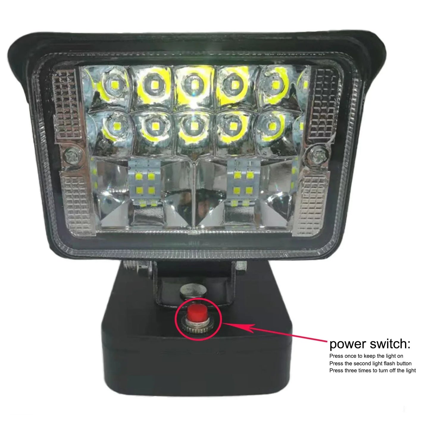 18V Portable LED Work Light Outdoor Portable Flashlight Waterproof High Power Lamp Compatible for RIDGID AEG Lithium Battery