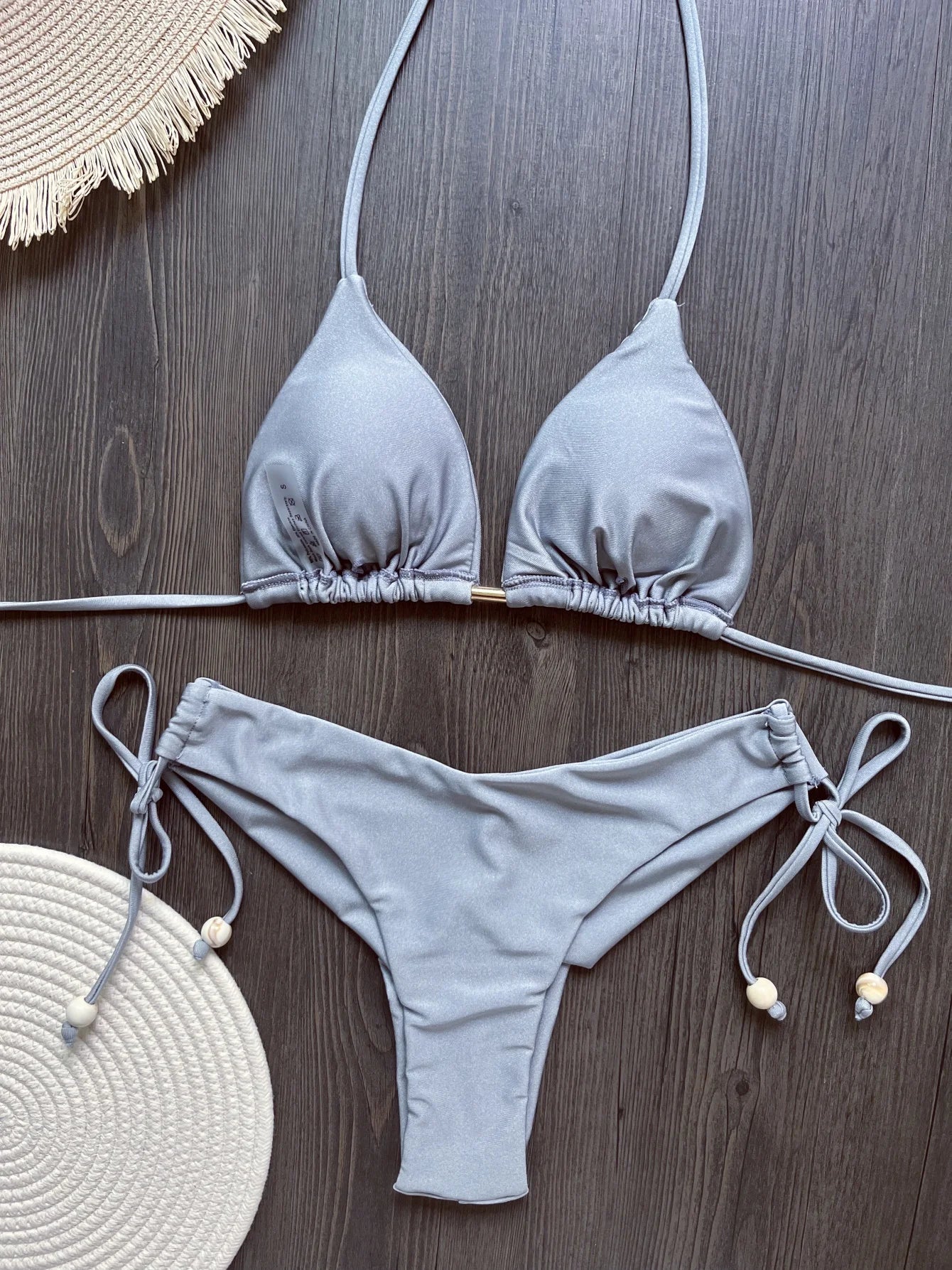 2026 Sexy Folds Bikini Set Solid Micro Bikinis Women Swimsuit Female Triangle Swimwear Beach Wear Bathing Suit