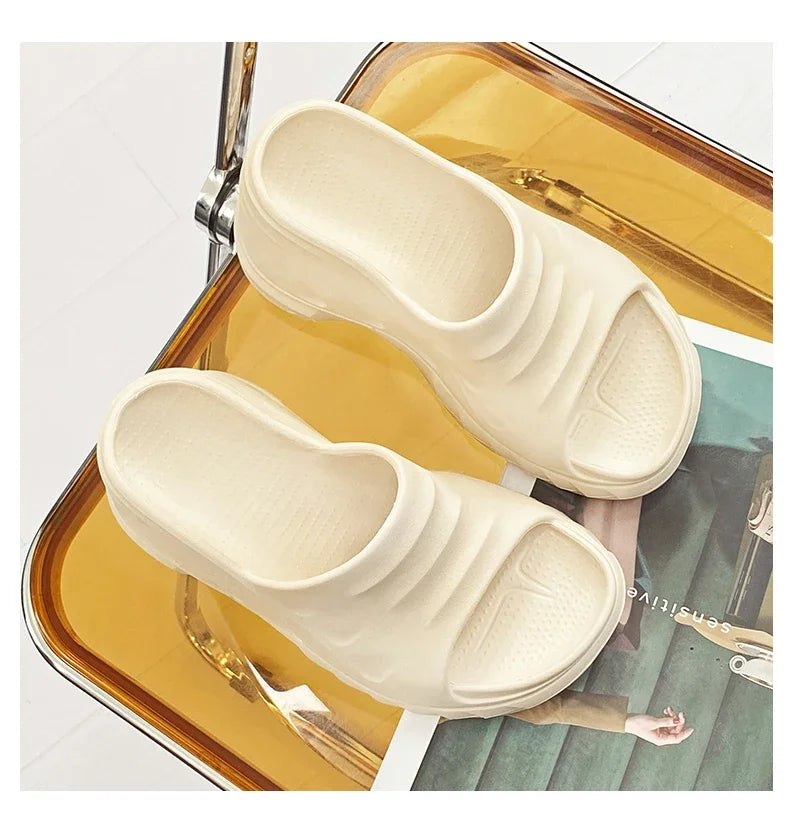 Outdoor Ladies Sandals Women Platform Flip Flops Slippers Height Increasing 8cm Summer Fashion Open Toe White Zapatos Mujer
