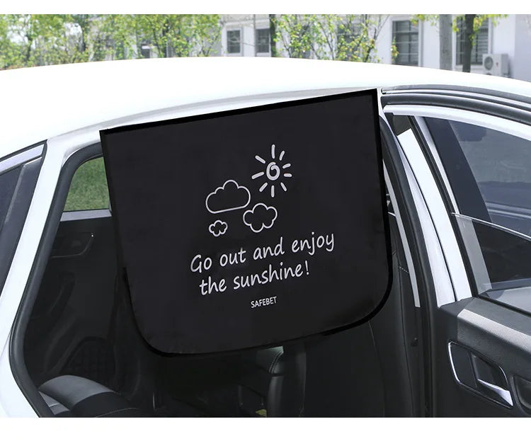 Car Magnetic Curtain In The Car Window Sunshade Cover Cartoon Universal Side Window Sunshade UV Protection For Baby Children