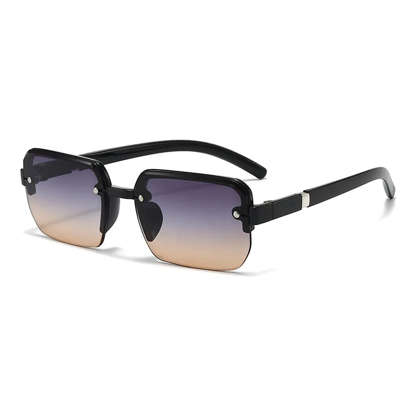 Rimless Sunglasses Rectangle Fashion Popular Men Shades Small Square Sun Glasses For Female Male Summer Traveling Oculos