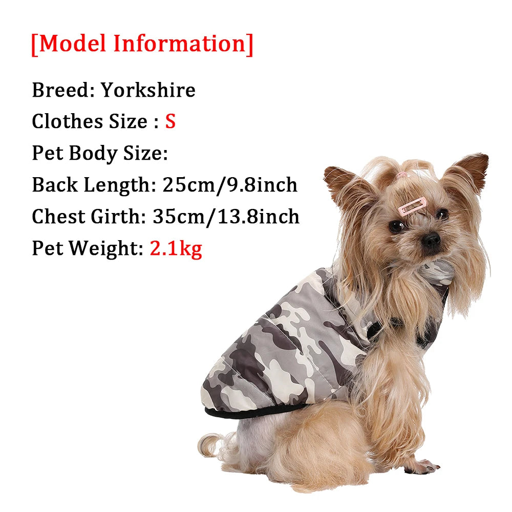 Cozy Pet Clothes Reversible Dogs Vest For Small Medium Dog Cat Winter Windproof Puppy Button Jacket Coat Yorkie Schnauzer Outfit