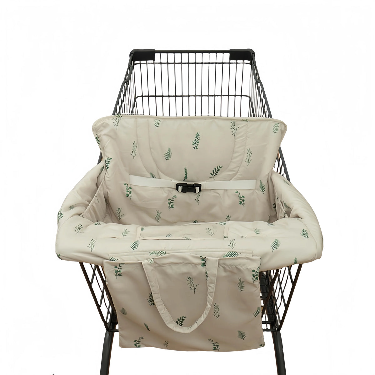 Baby Shopping Cart Cover with Toy Loop Universal Fit Soft Breathable Cart Seat Cover Washable Infant Grocery Cart Liner for Kids