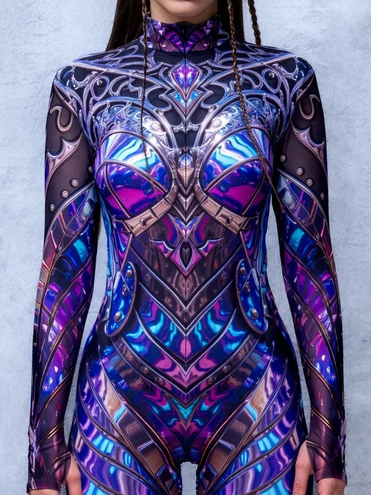 Halloween New Fashion Pink Adult Female Girlfriends Costume Cosplay Tights Cyberpunk Steam Tights Stage Role-playing Costumes