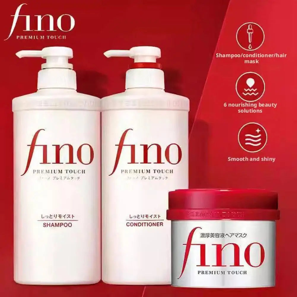 Fino Hair Conditioner Shampoo Hair Mask For Oil Control Volumizing Smoothing Repairing Damaged Frizzy Hair Soften Hair Care Tool