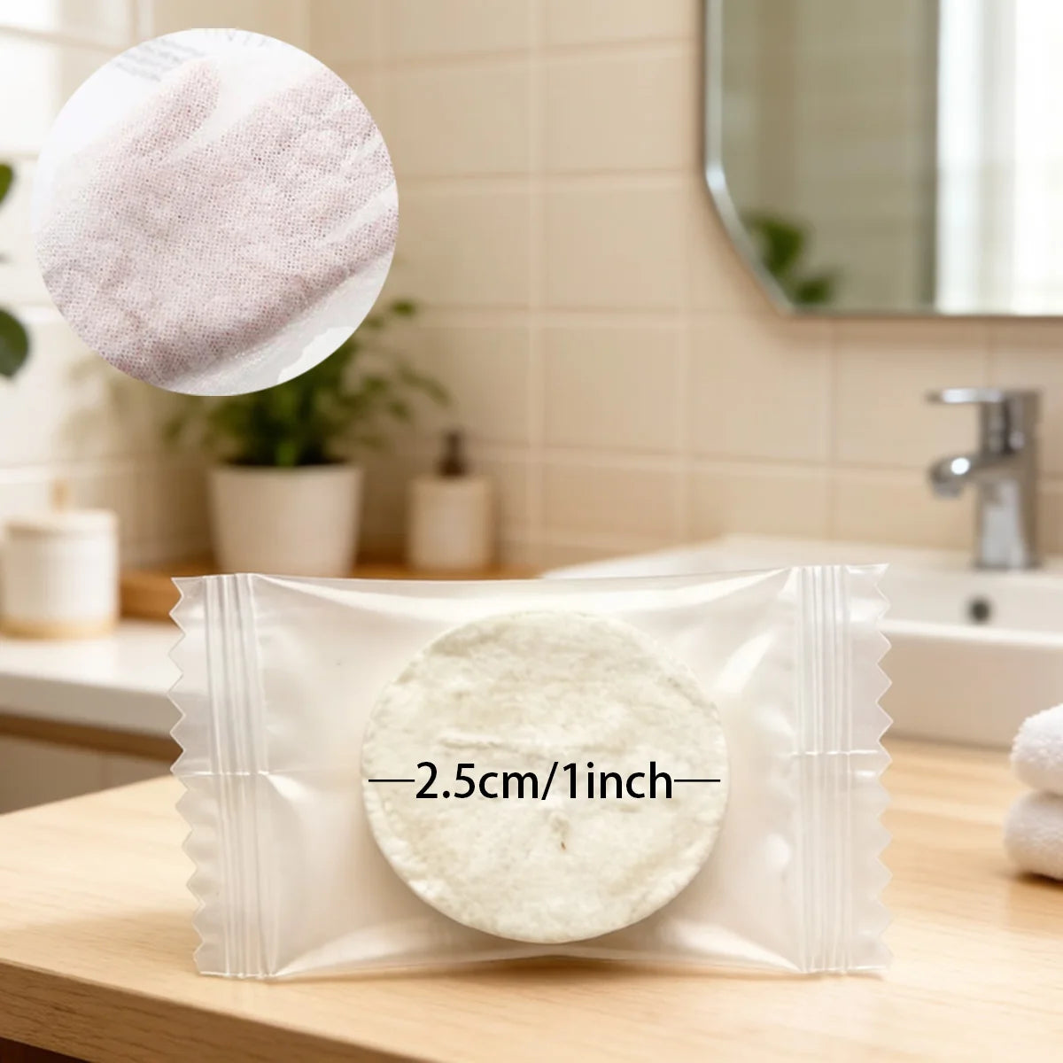 100Pcs Portable Compressed Towel Disposable Face Cleaning Soft Compressed Hand Wipe Towel Non-woven Fabric Makeup Wipes