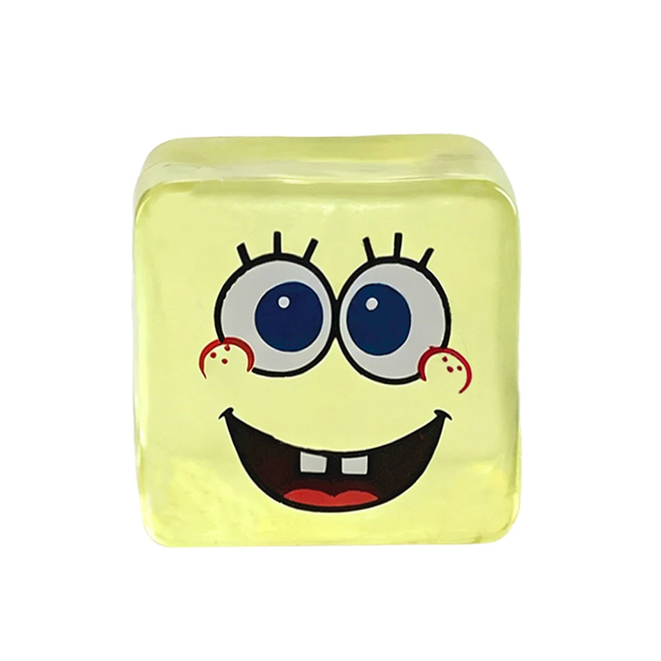 Squishy In Stock SpongeBob Squishy Stress Relief Cube Toy, Malt Sugar Slow Rebound Squeeze Fidget Toy Birthday Gift