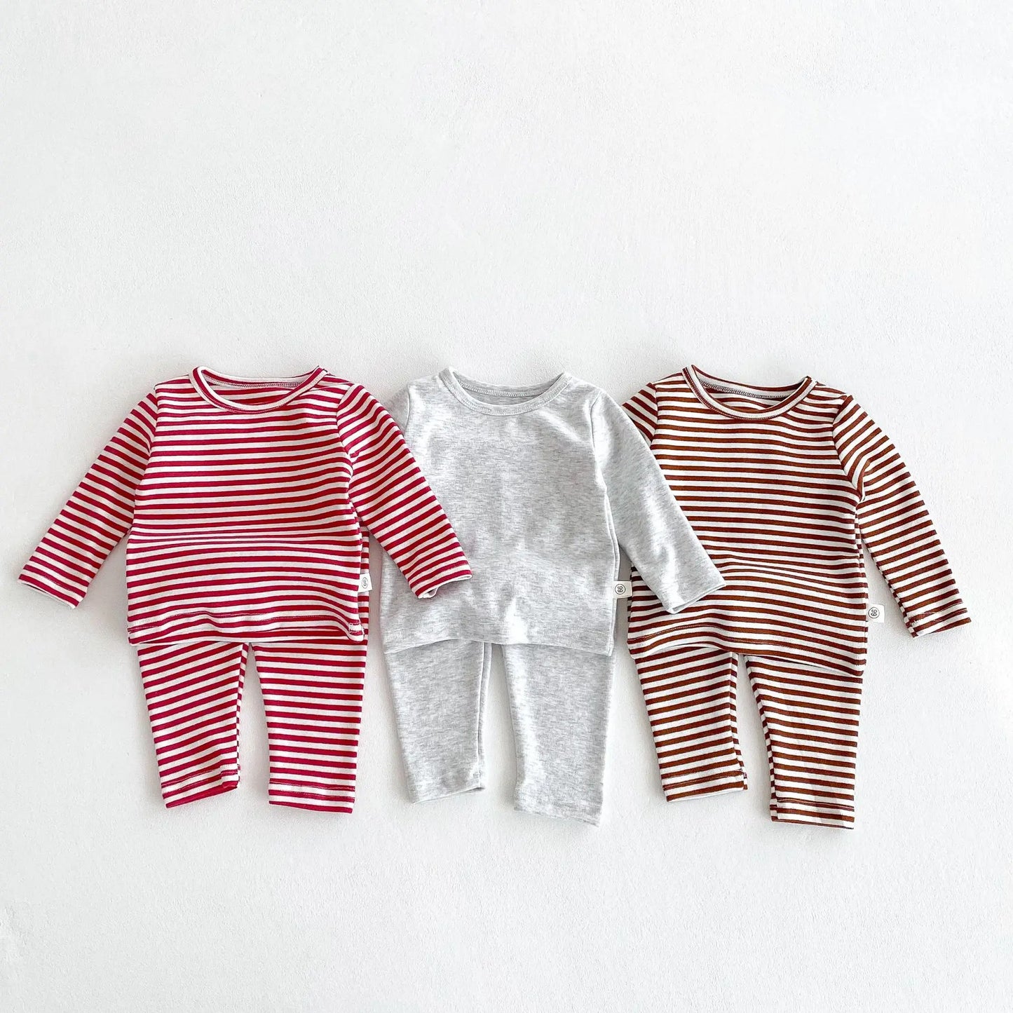 Baby Girl Boy Autumn Winter Christmas Cute Sleeveless Bodysuit Long Sleeve Striped Top Pants Infant Bibs Newborn Clothes B6091