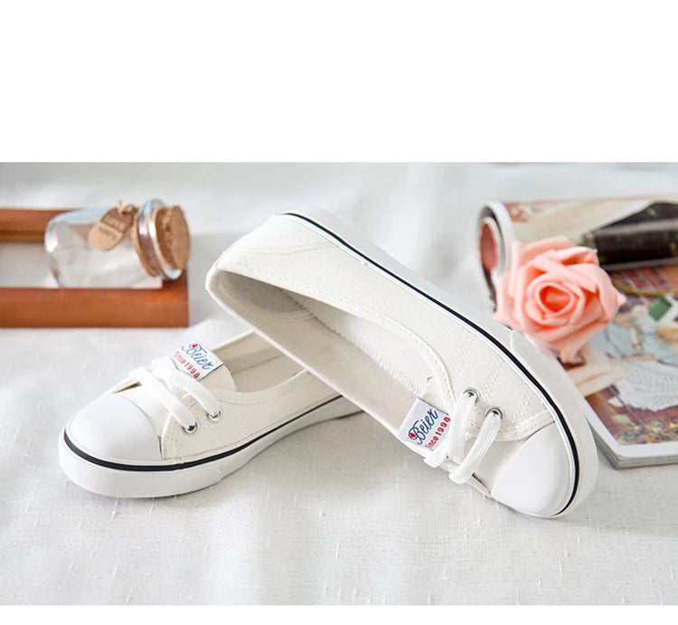 Women Shoes Female Flats Breathable Ladies Casual Canvas Shallow Sports Shoes Women's Sneakers Fashion Comfortable Sneakers