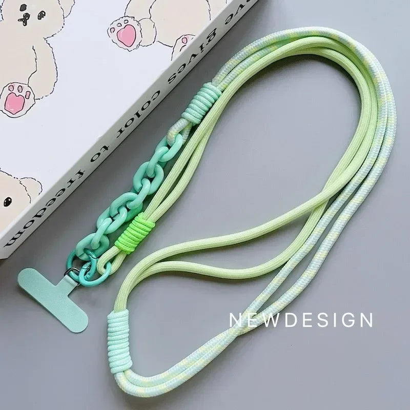 Knotting Universal Crossbody Long Phone Lanyard Strap Mobile Phone Hanging Rope Neck Straps Anti-lost Lanyards Cell Phone
