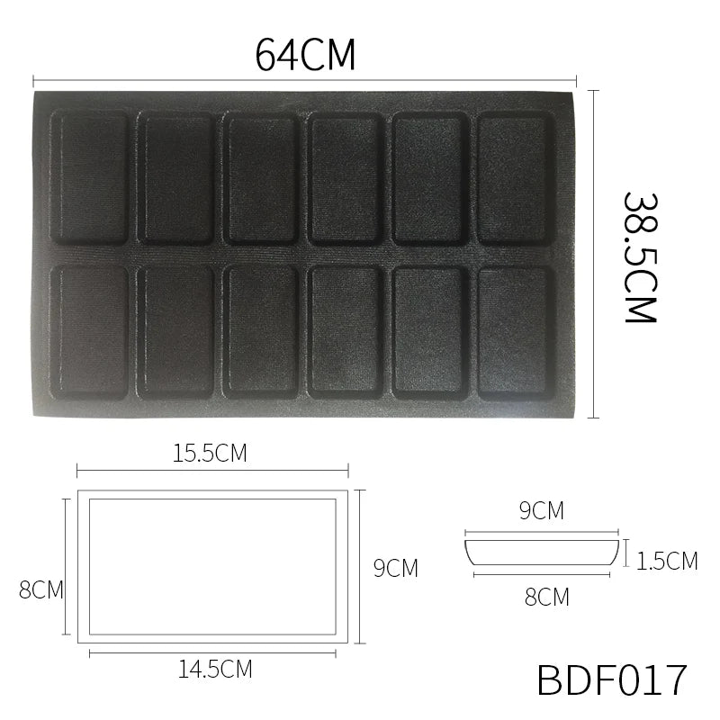 Bluedrop Food Grade Silicone Bread Form Coated Fiberglass Molds Perforated Baking Sheets for Kitchen Commercial Size