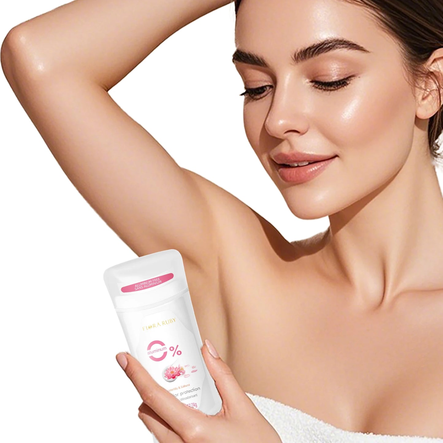 2PCS/Set Body Odor Remover，Deodorant stick，Aluminum Free，48H Natural Flower Scent Deodorize, Long Lasting and Refreshing Dryness