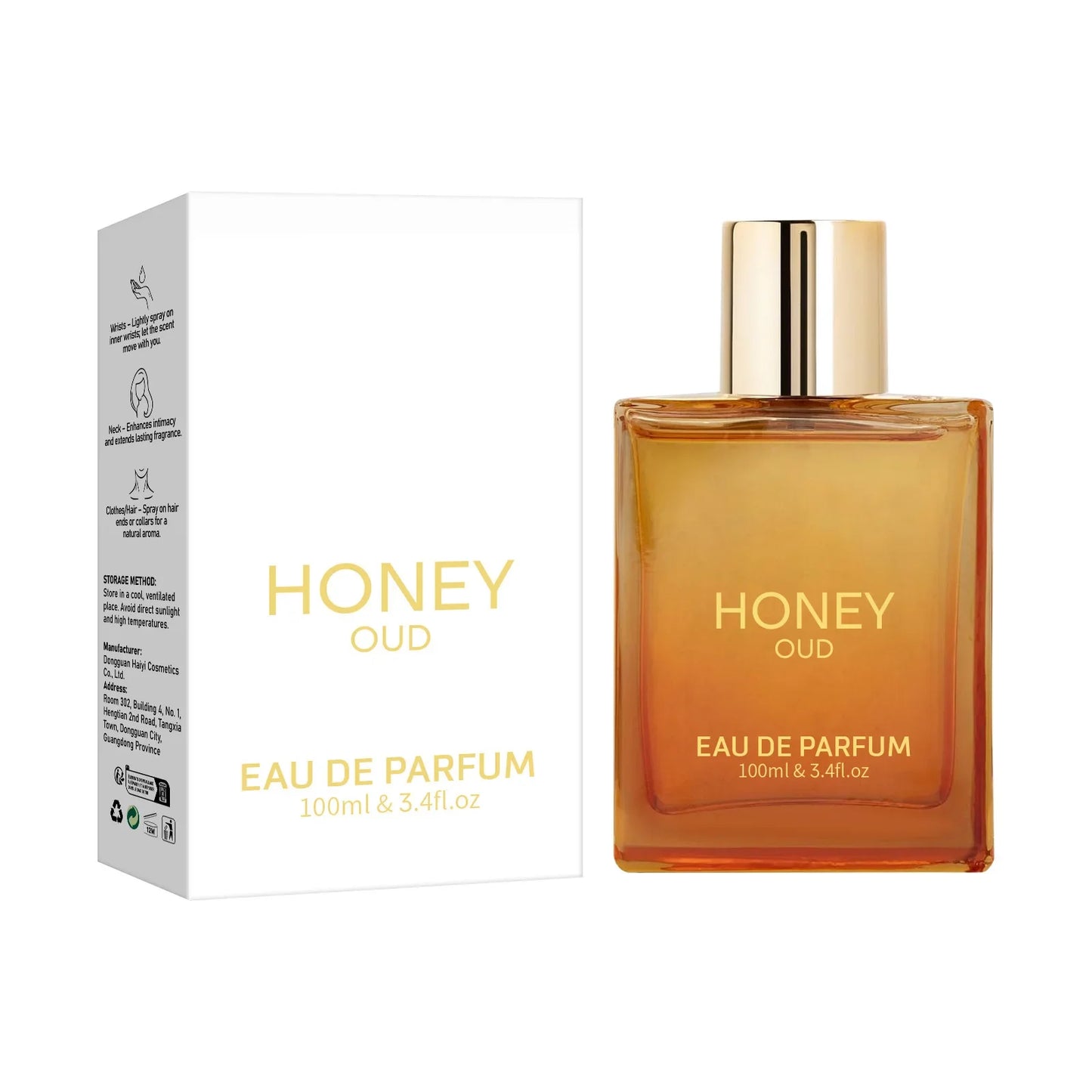 Honey Oud Rose Gourmet Scent Perfume,Women Sweet Warm Eau De Toilette,Lemon/Blackcurrant/Sandalwood/Vanilla Light Fragrance Mist
