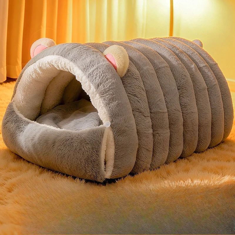 New Winter Removable and Washable Closed Cat House Security Sense Winter Warm Pet Sleeping Nest Cat Sleeping Bag