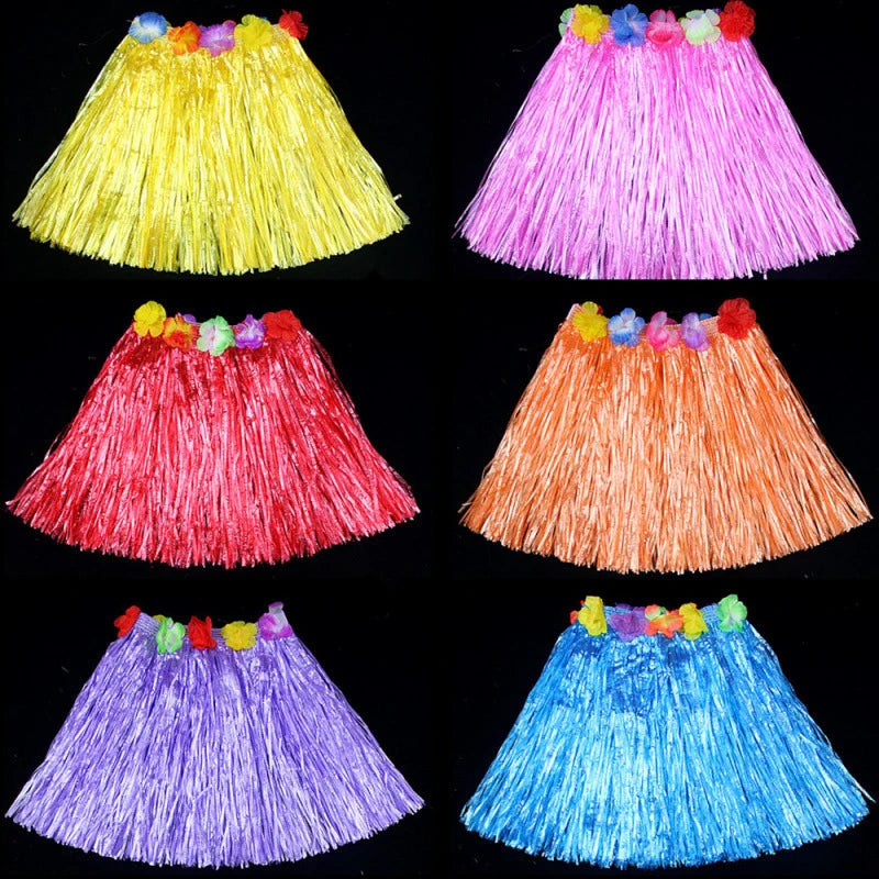 Halloween length30cmHula dance costume with garland for performance, Hawaiian children's hula outfit