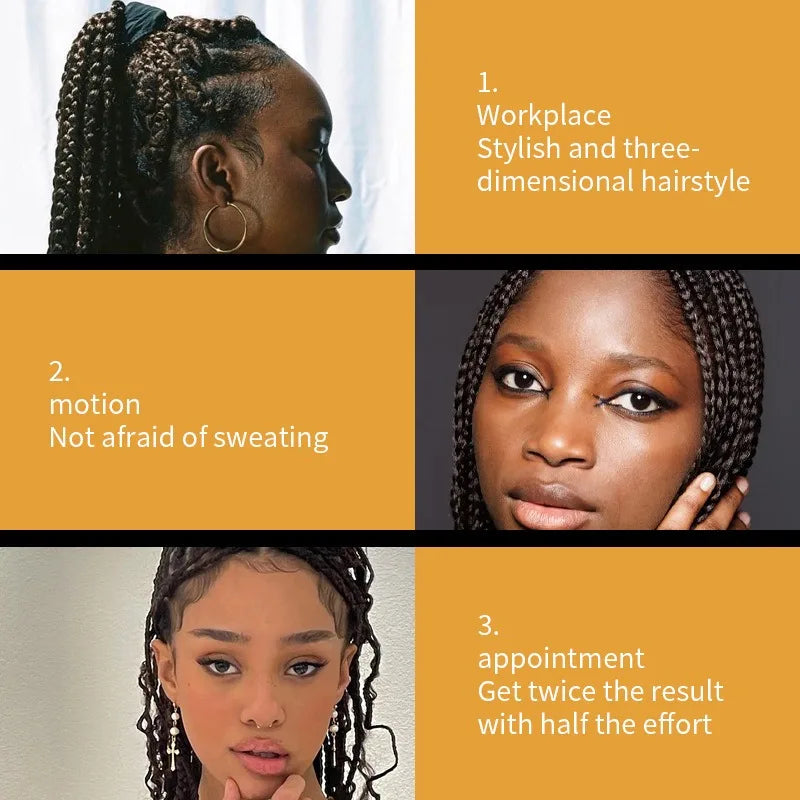Best Selling Strong Hold Hair Gel - Professional Braiding Gel Non-Sticky Hair Styling Gel Long-Lasting Hold No Residue Hair Care