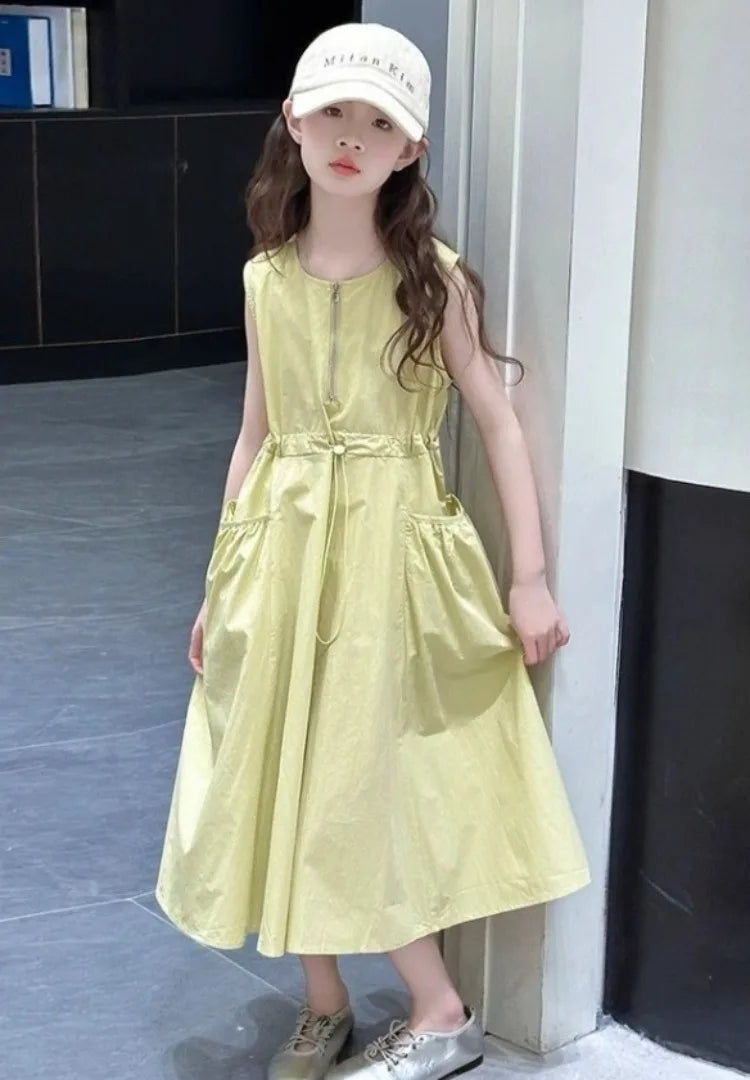 Sleeveless Girl Costume Girls Dresses 10 To 14 Years Old Dress Young Sets for Children Elegant 11 12 Princess Women's Party 6 8