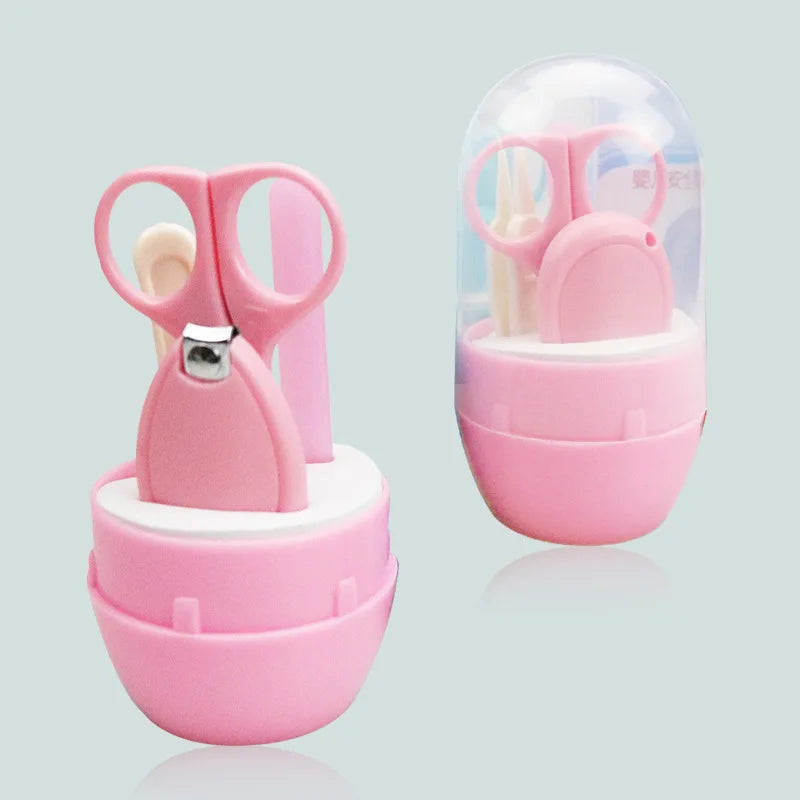 Newborn Baby Nail Scissors Kid Safe Portable Nail Clipper Trimmer Tweezer with Box Baby Nail Care Tools Children Manicure Kit