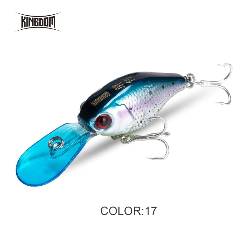 Kingdom 37mm 5g Minnow Fishing Lures Slow Sinking Crankbaits Artificial Hard Wobblers Bait for Freshwater Bass Fishing