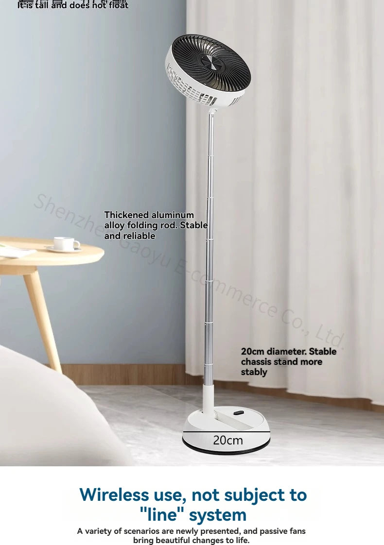 New Telescopic Fan Is Easy To Store Outdoor Shaking Head and Remote Control Fan Charging Table and Ground Dual-purpose Static.