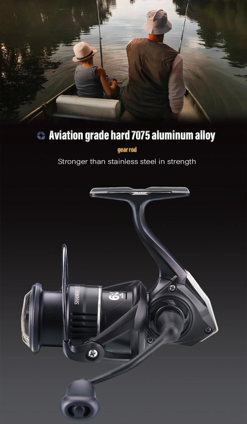 DEUKIO Ultralight Spinning Fishing Reel 172g Carbon Fiber Body 12KG Max Drag 5.2:1 7+1BB Metal Spool Long Cast Saltwater Lure