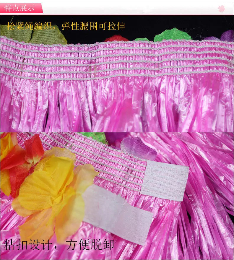 Halloween length30cmHula dance costume with garland for performance, Hawaiian children's hula outfit