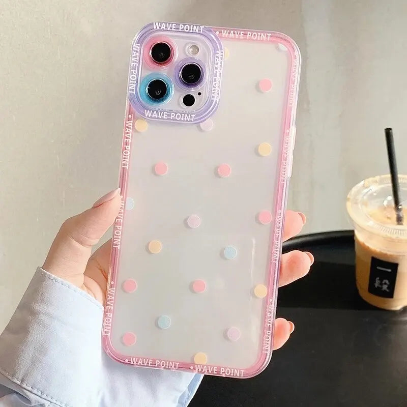 Cute Colorful Polka Dot TPU Case For Xiaomi Redmi Note 15 14 13 12 Pro Plus 5G 11 Pro Redmi 15C 4G 13C 14C 12C 13 12 A5 A3 Cover