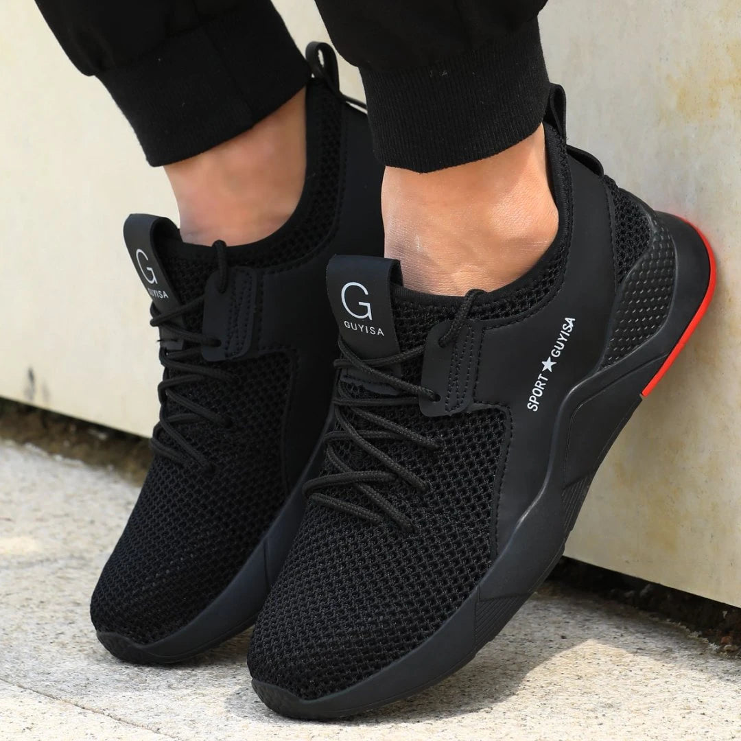 Summer Safety Shoes Mesh Work Shoes Lightweight Safety Sneaker For Men Breathable Protective Work Sneakers Steel Toe Shoes Man