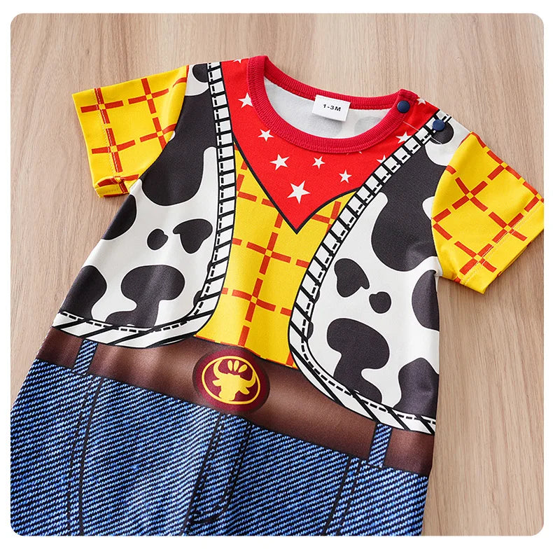 0-24 months newborns Baby Clothes One-Piece Cartoon Anime short-Sleeved Trousers Banquet Summer Fashion neonatal clothing